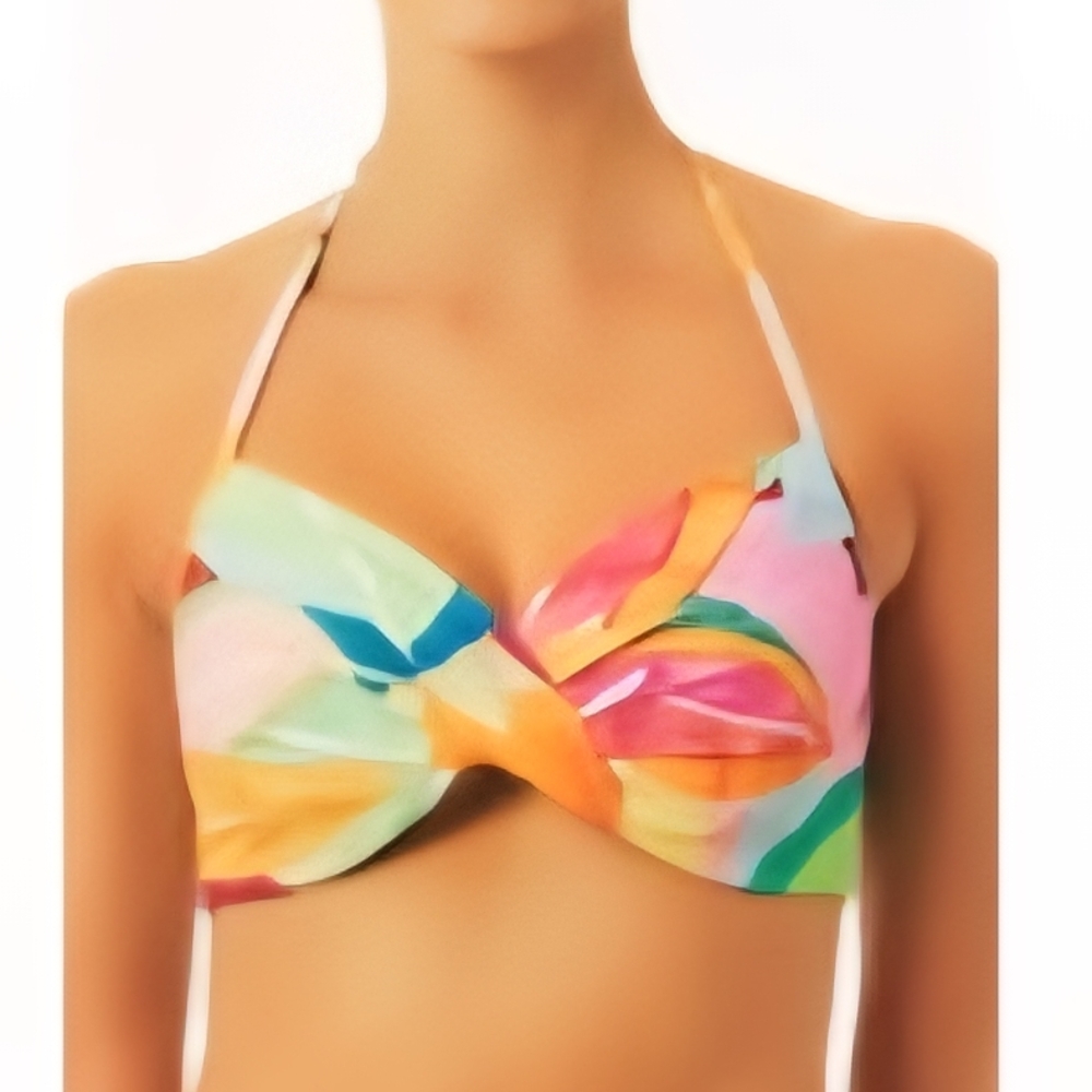 Colorful Halter Bikini Top
